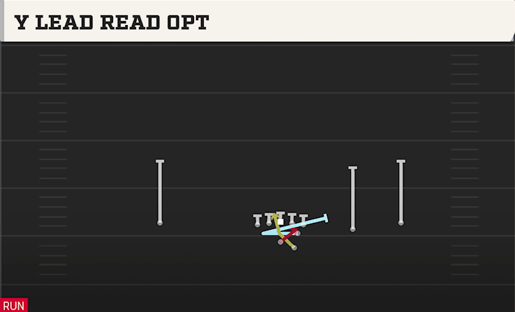 Y LEAD READ OPT play diagram