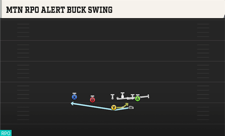 MTN RPO ALERT BUCK SWING play diagram