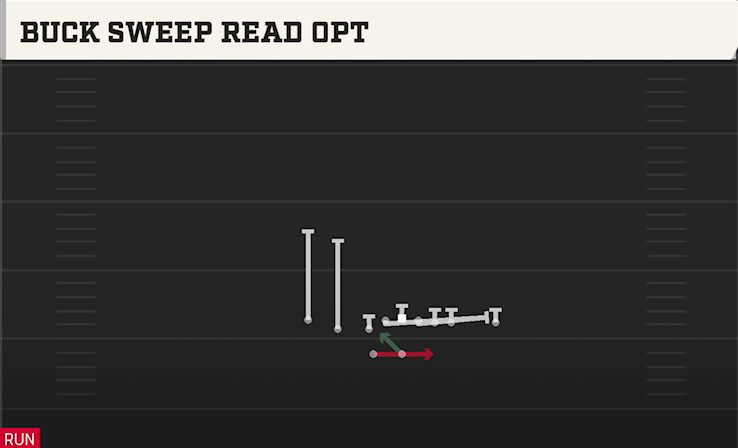 BUCK SWEEP READ OPT play diagram