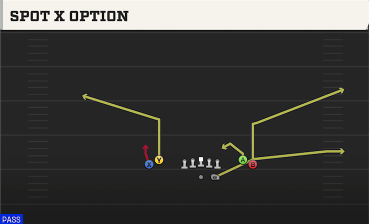 SPOT X OPTION play diagram
