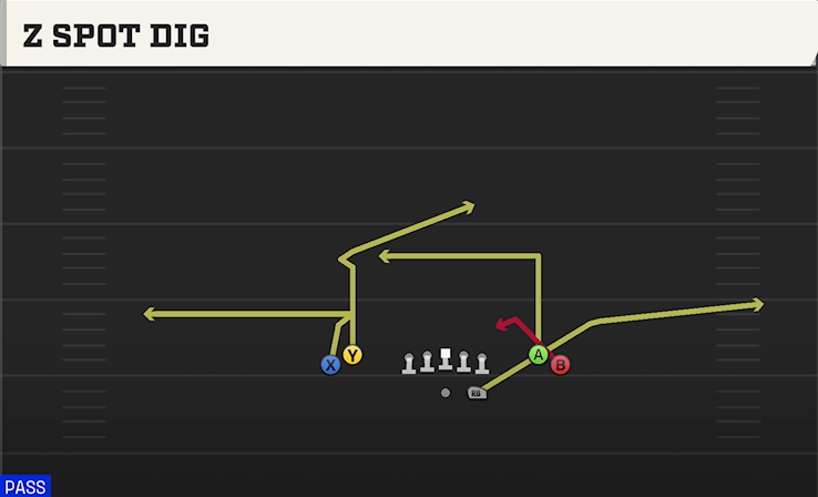 Z SPOT DIG play diagram