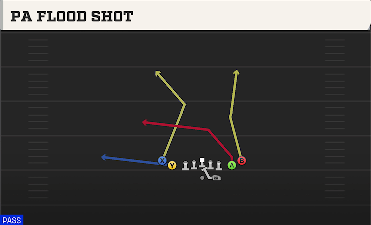 PA FLOOD SHOT play diagram