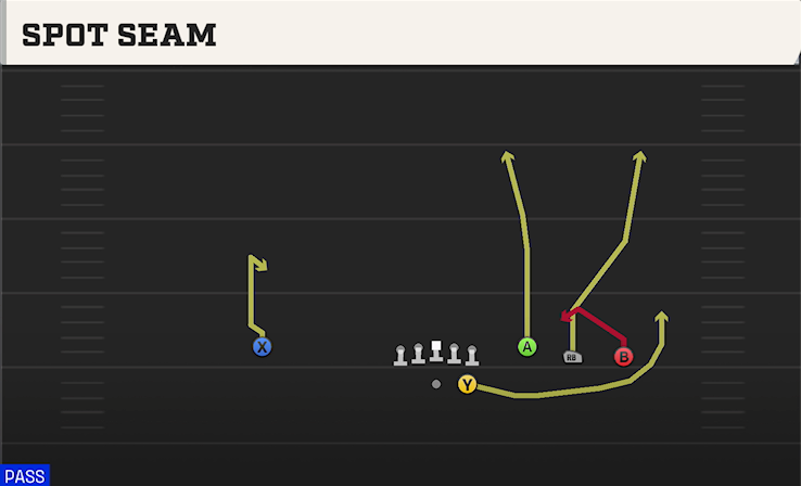 SPOT SEAM play diagram