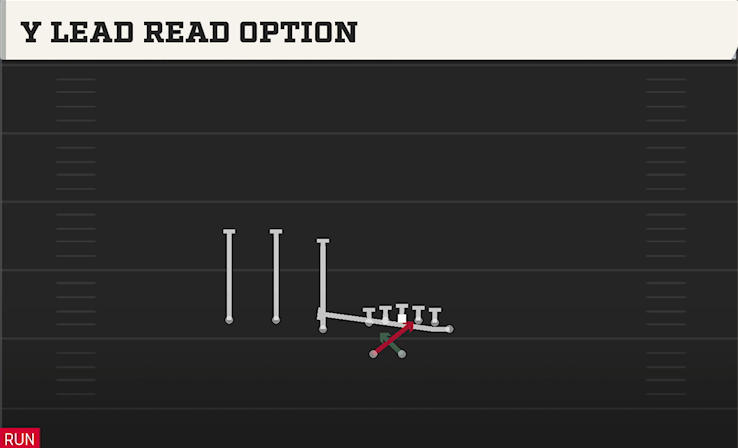 Y LEAD READ OPTION play diagram