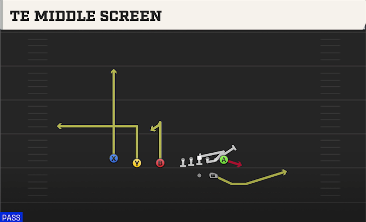 TE MIDDLE SCREEN play diagram