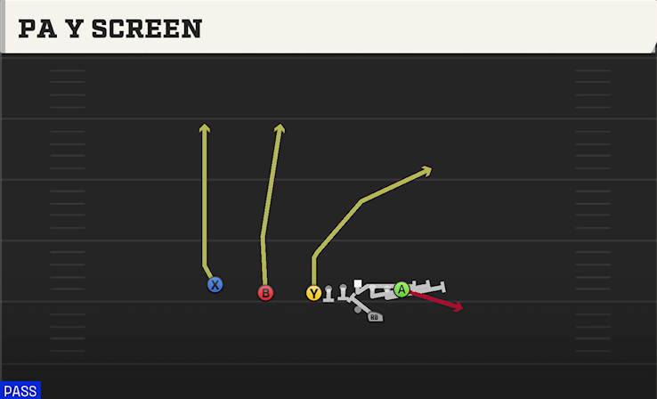 PA Y SCREEN play diagram