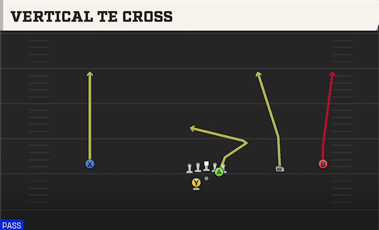VERTICAL TE CROSS play diagram