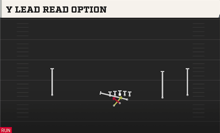 Y LEAD READ OPTION play diagram