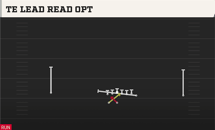 TE LEAD READ OPT play diagram