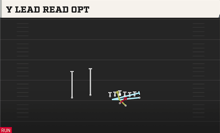 Y LEAD READ OPT play diagram