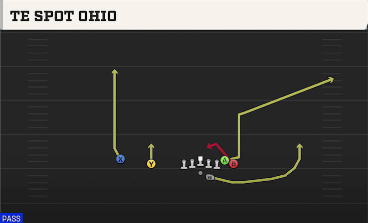 TE SPOT OHIO play diagram