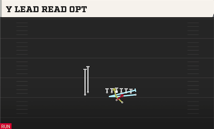 Y LEAD READ OPT play diagram