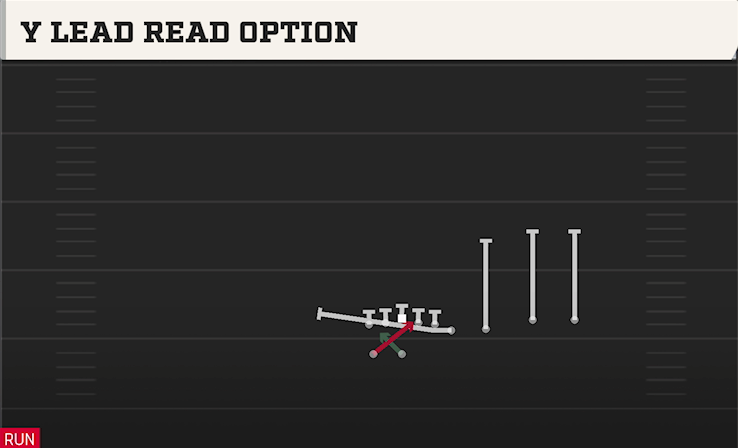Y LEAD READ OPTION play diagram