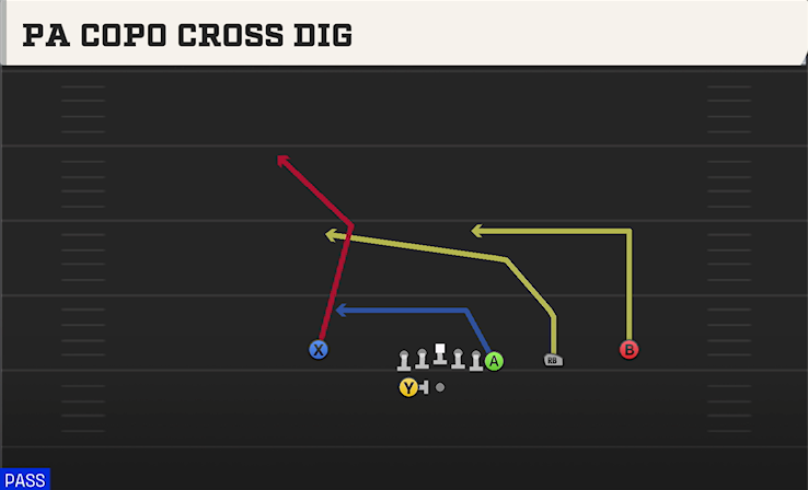 PA COPO CROSS DIG play diagram