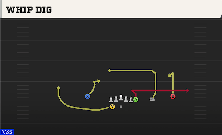 WHIP DIG play diagram