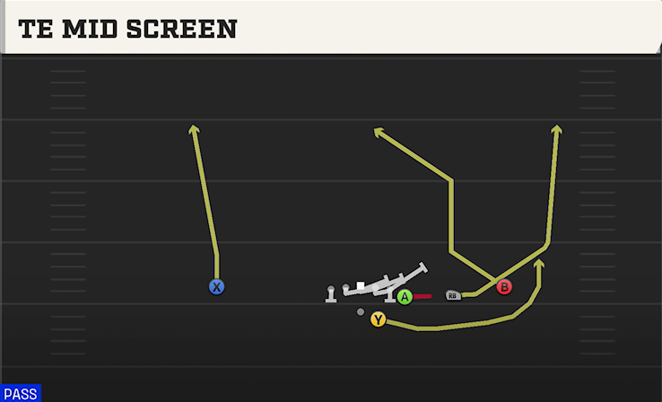 TE MID SCREEN play diagram