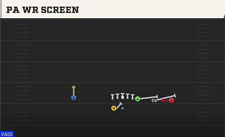 PA WR SCREEN play diagram