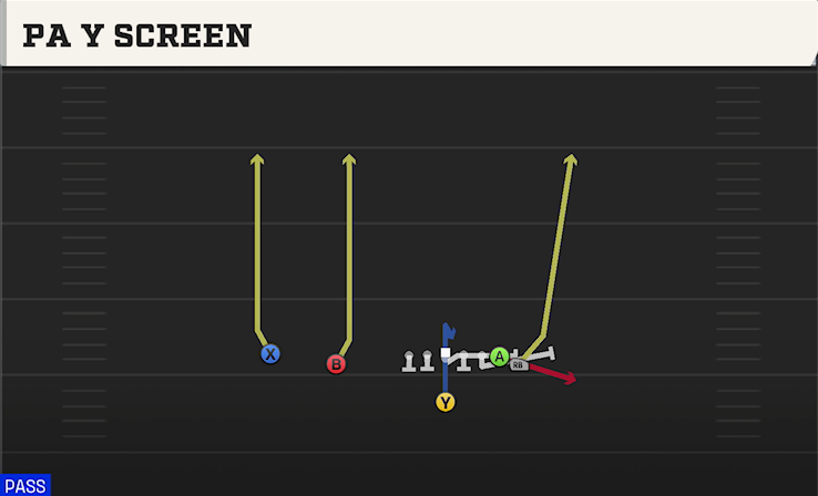PA Y SCREEN play diagram