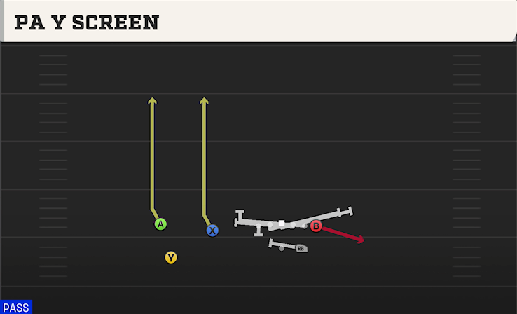 PA Y SCREEN play diagram