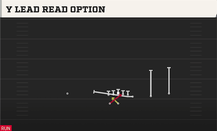 Y LEAD READ OPTION play diagram