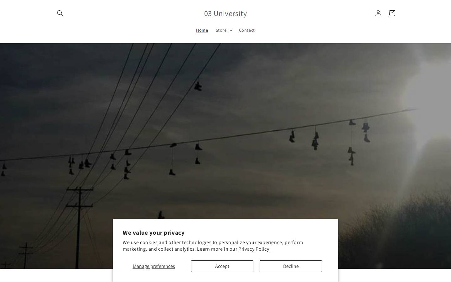 03university.com homepage screenshot