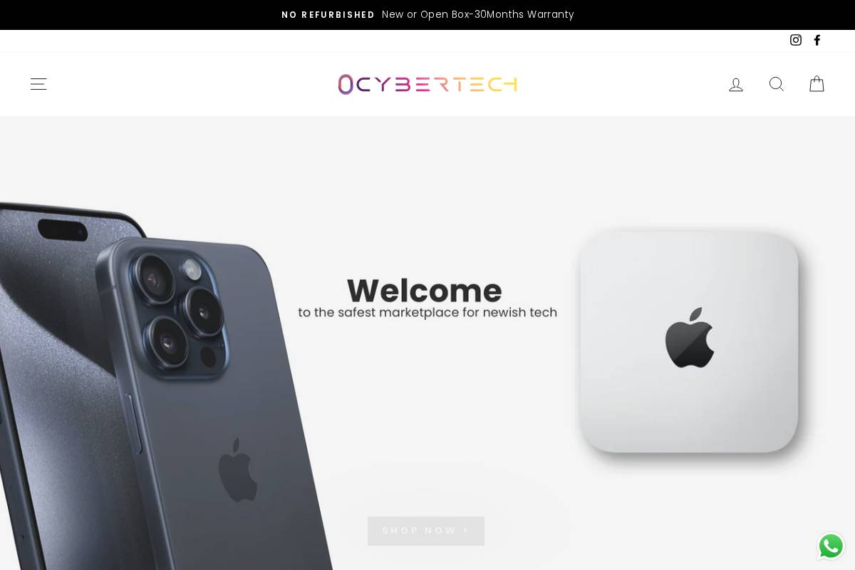0cybertech.com homepage screenshot