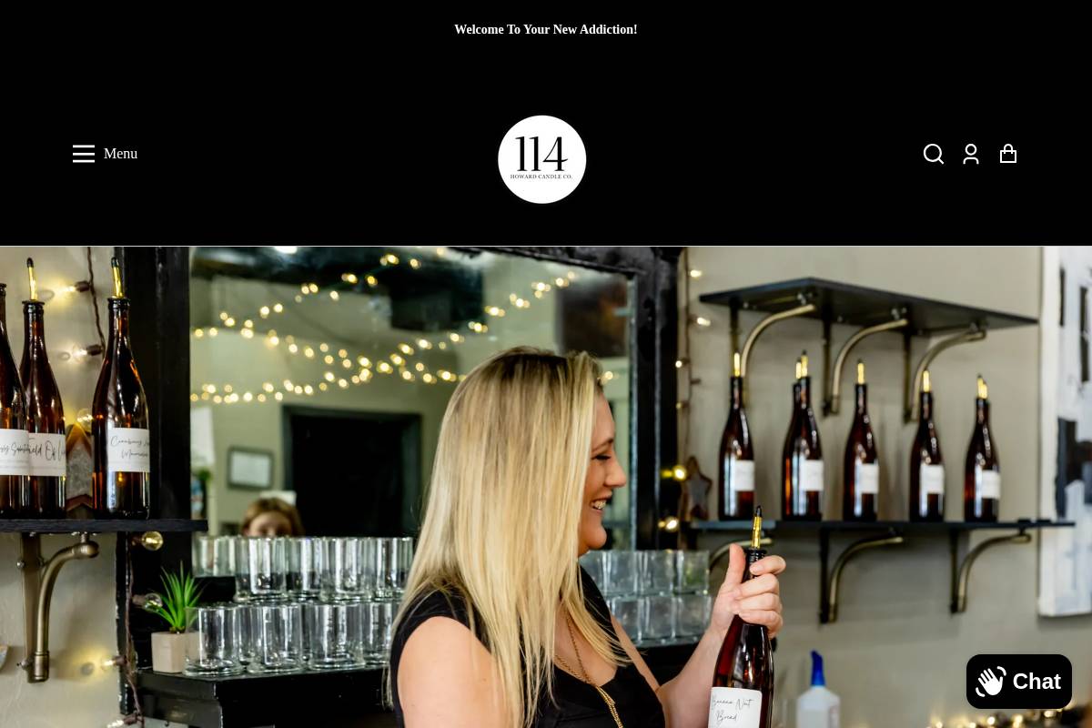 1-1-4howardcandleco.com homepage screenshot