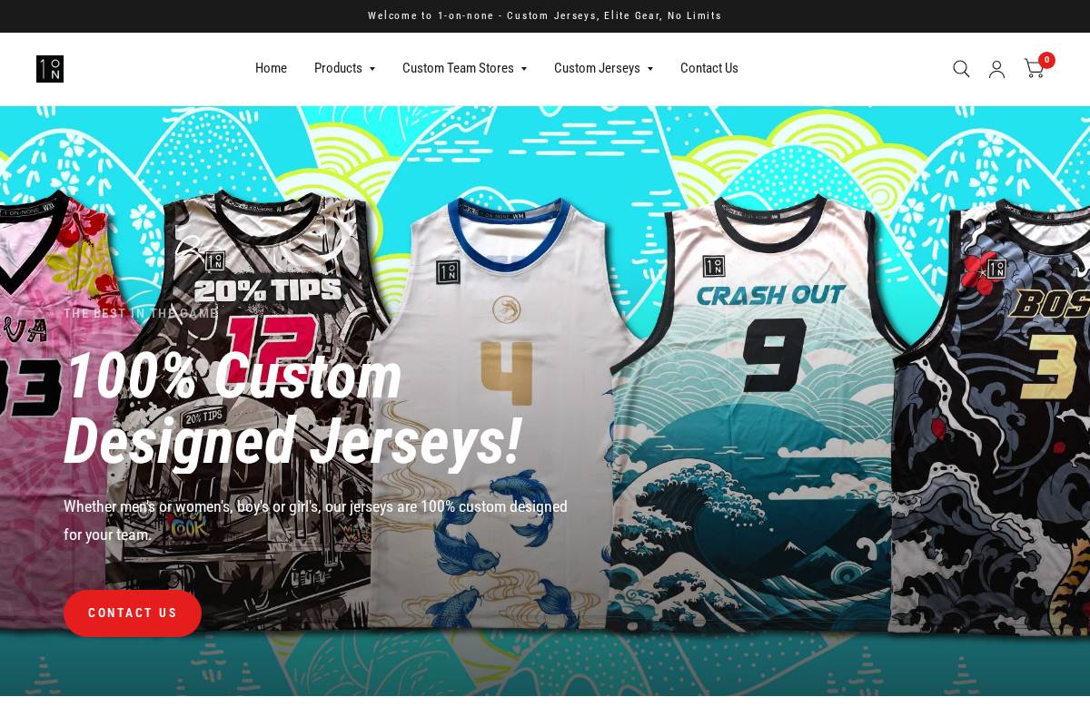 1-on-none.com homepage screenshot