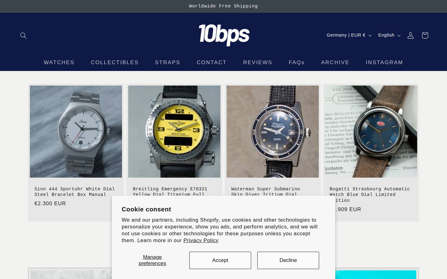 10-bps.com homepage screenshot