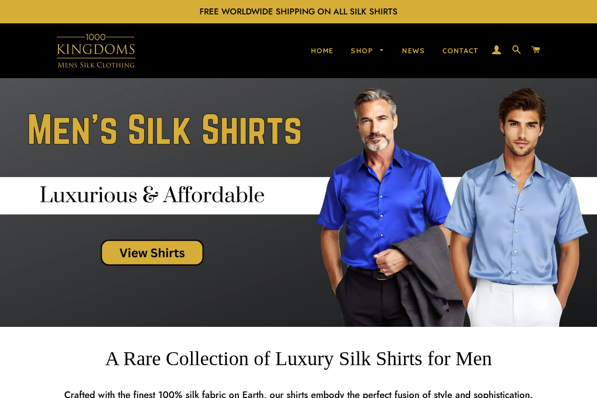 1000 Kingdoms homepage screenshot