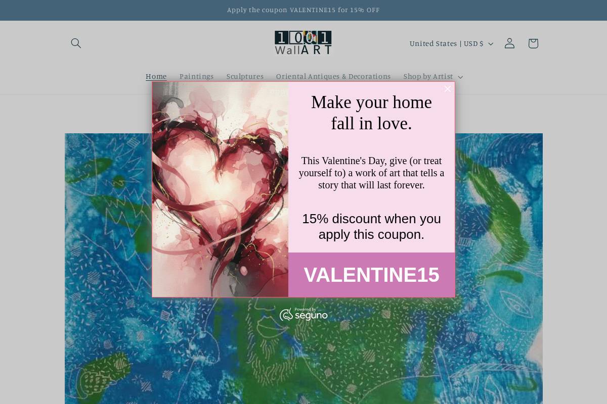 1001wallart.com homepage screenshot