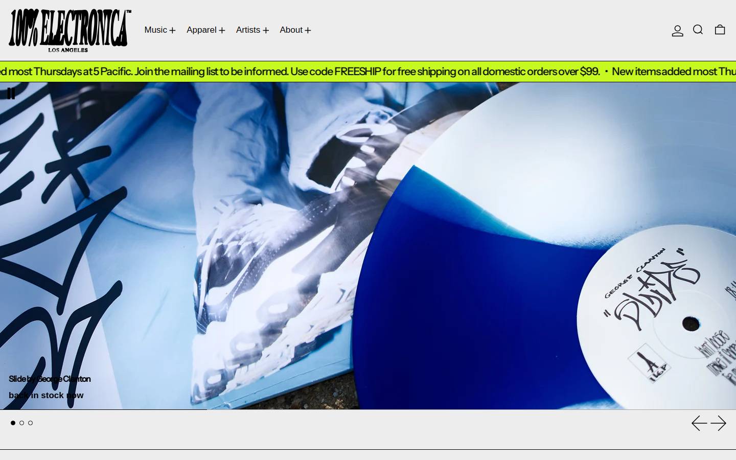 100percentelectronica.com homepage screenshot