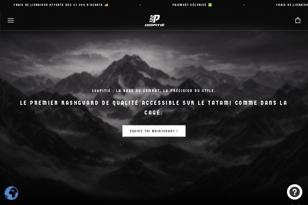 100Pitié homepage screenshot