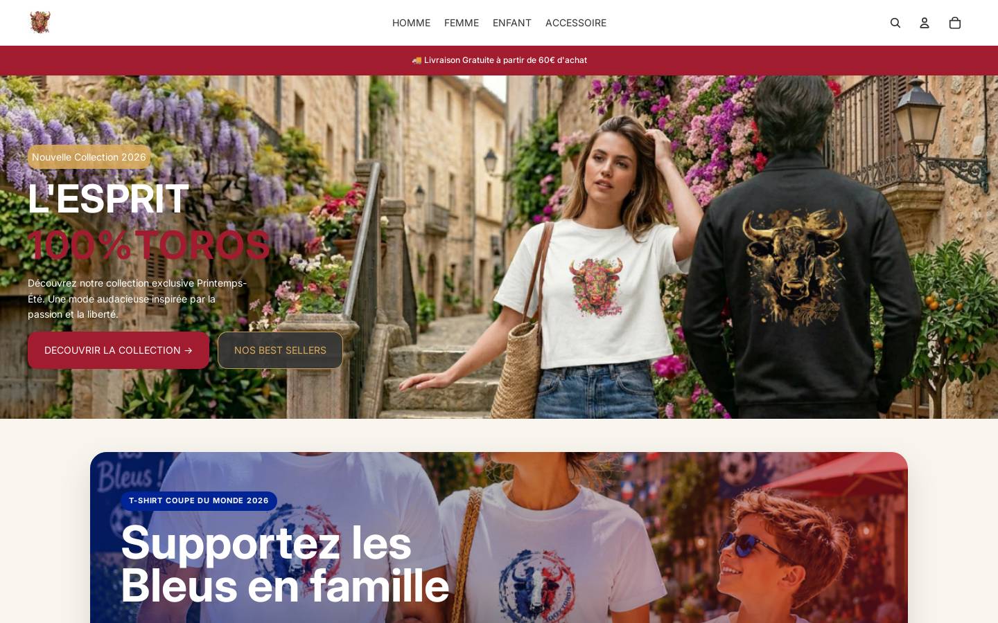 100pour100toros.fr homepage screenshot
