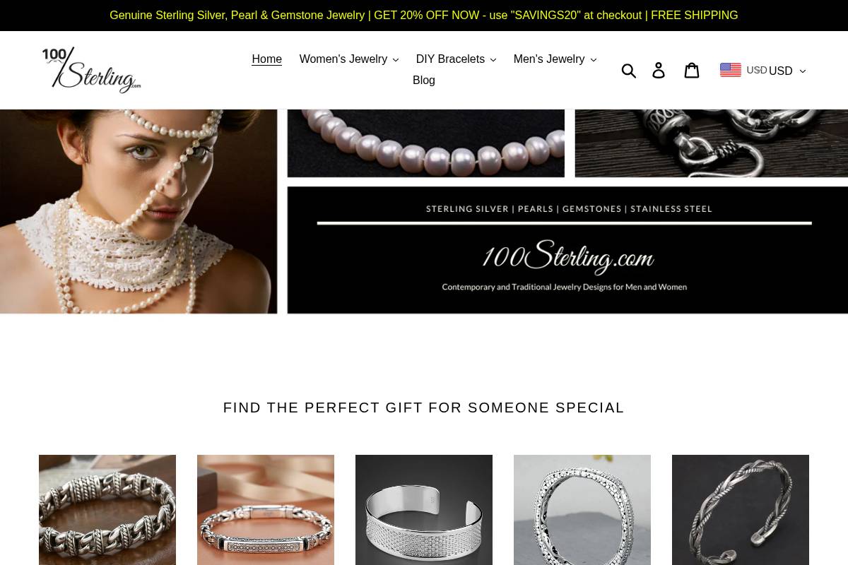 100sterling.com homepage screenshot