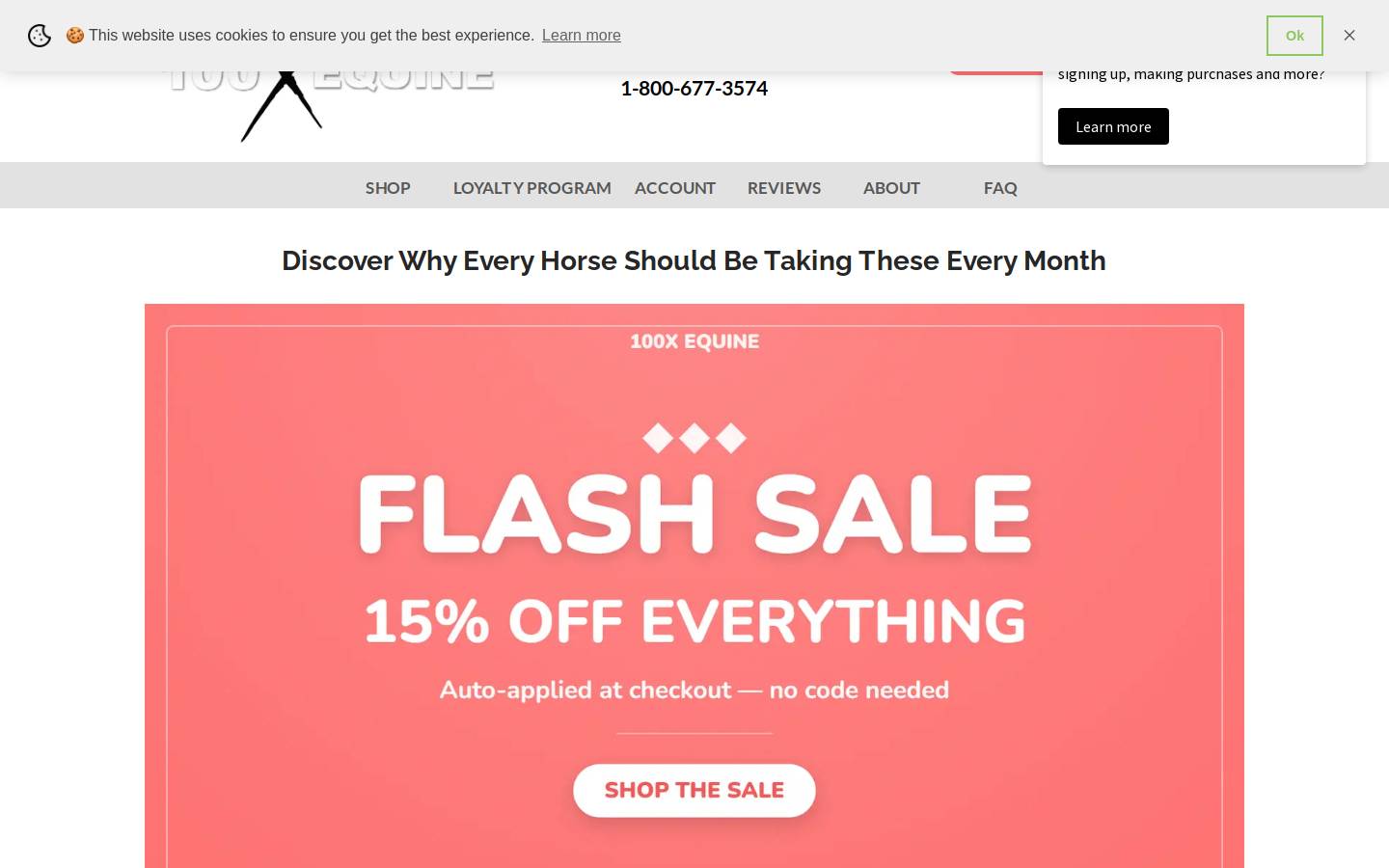 100xequine.com homepage screenshot