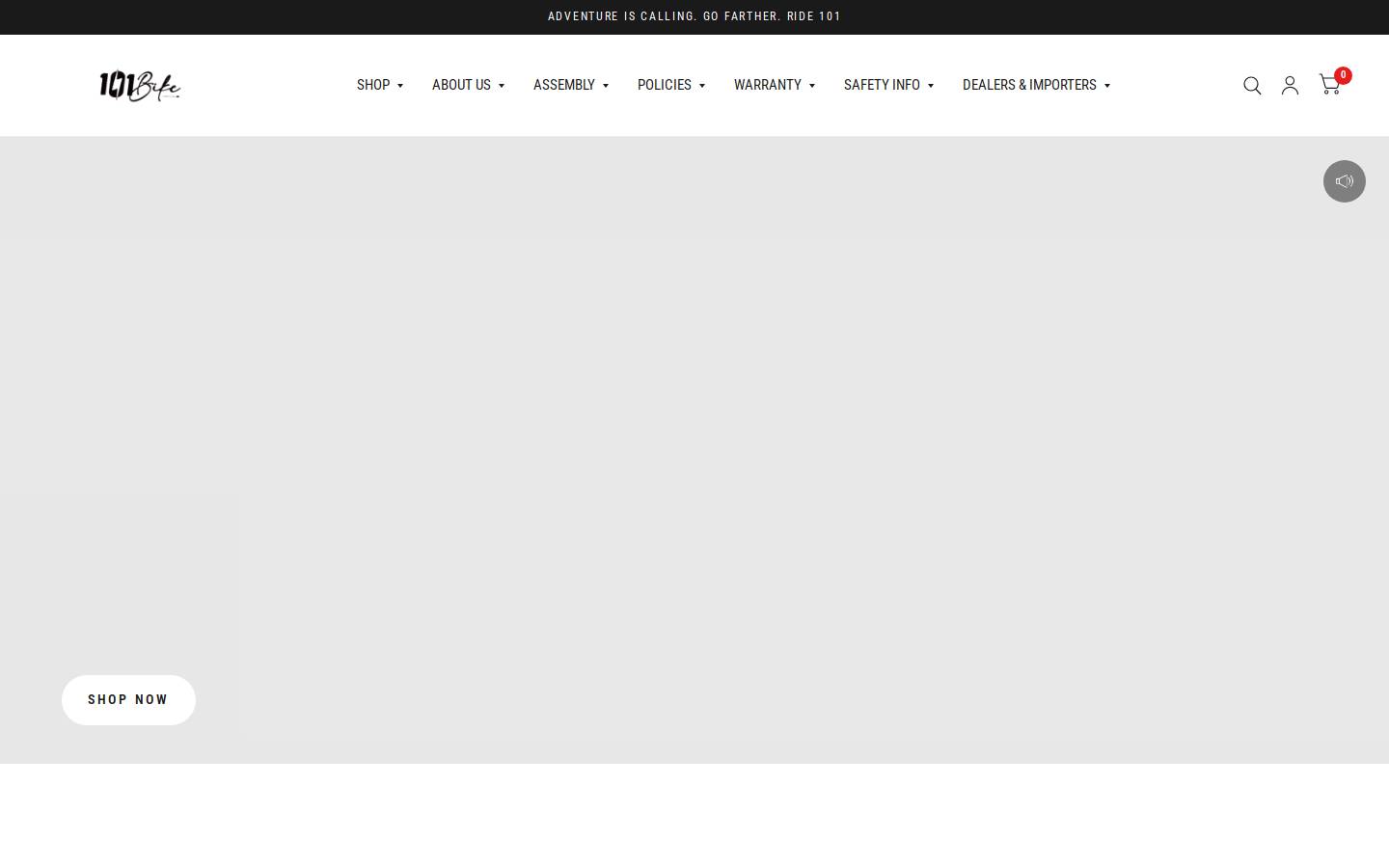 101bikes.com homepage screenshot
