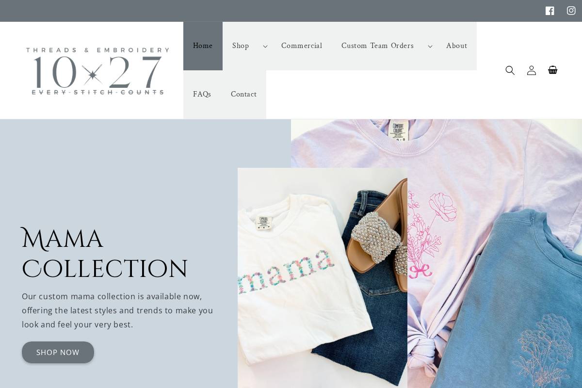 1027threads.com homepage screenshot