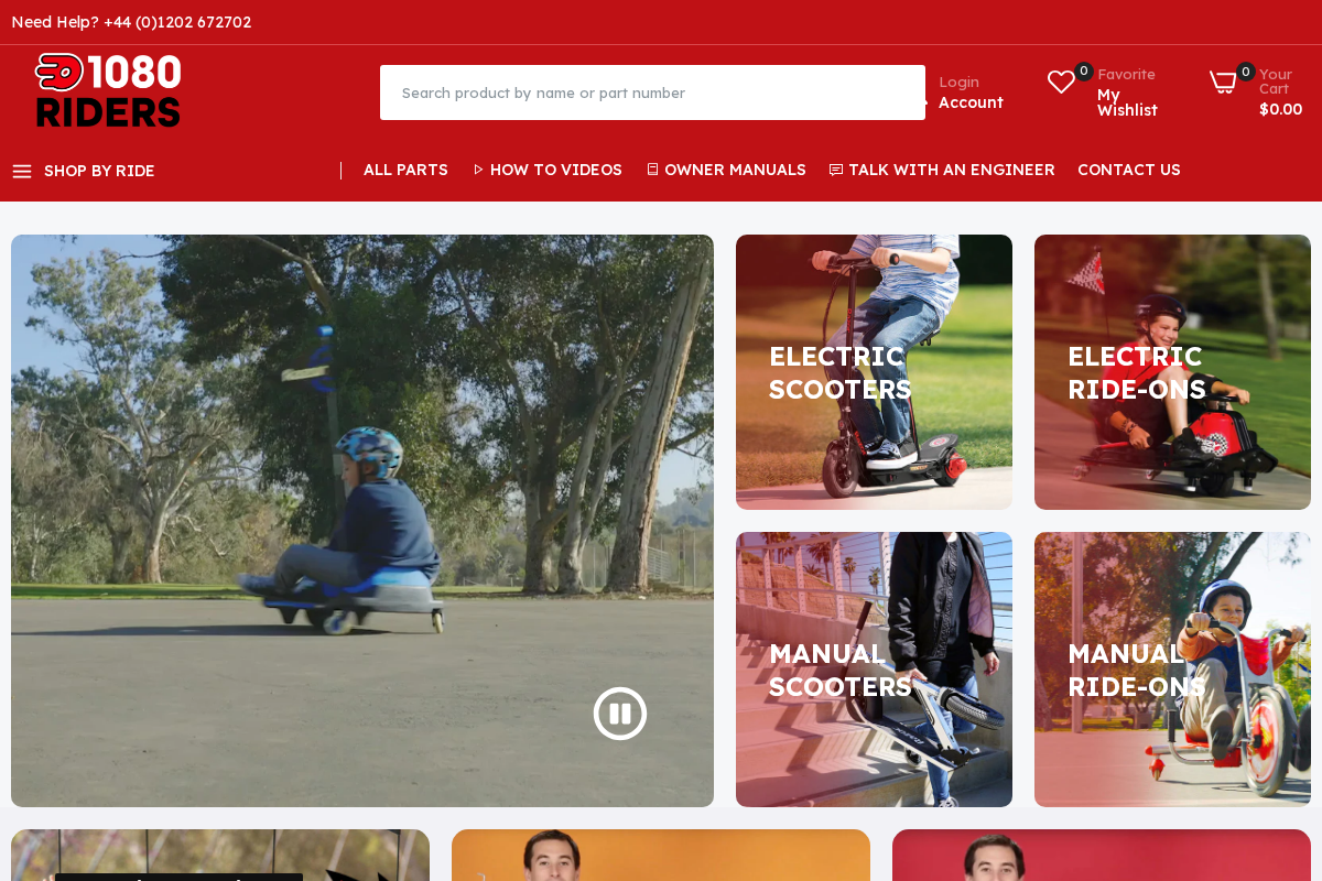 1080 Riders homepage screenshot