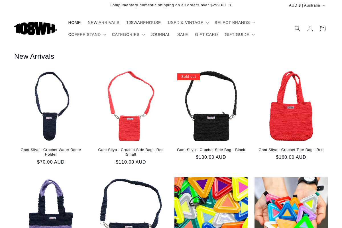 108WAREHOUSE homepage screenshot