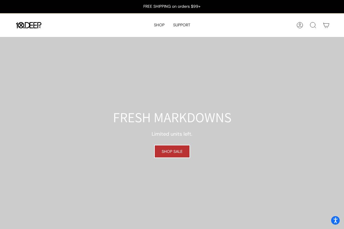 10deep homepage screenshot