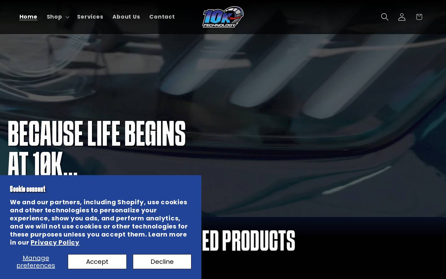 10k-technology.com homepage screenshot