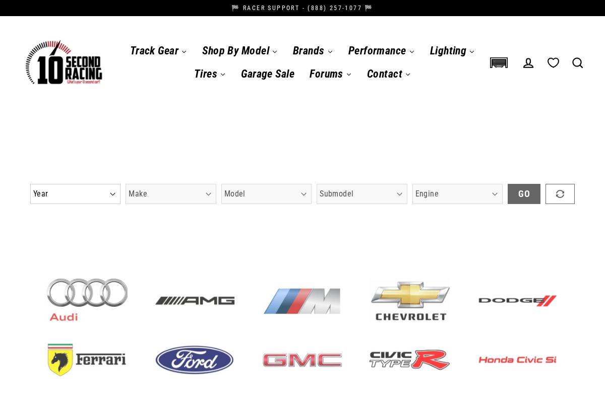 10 Second Racing homepage screenshot