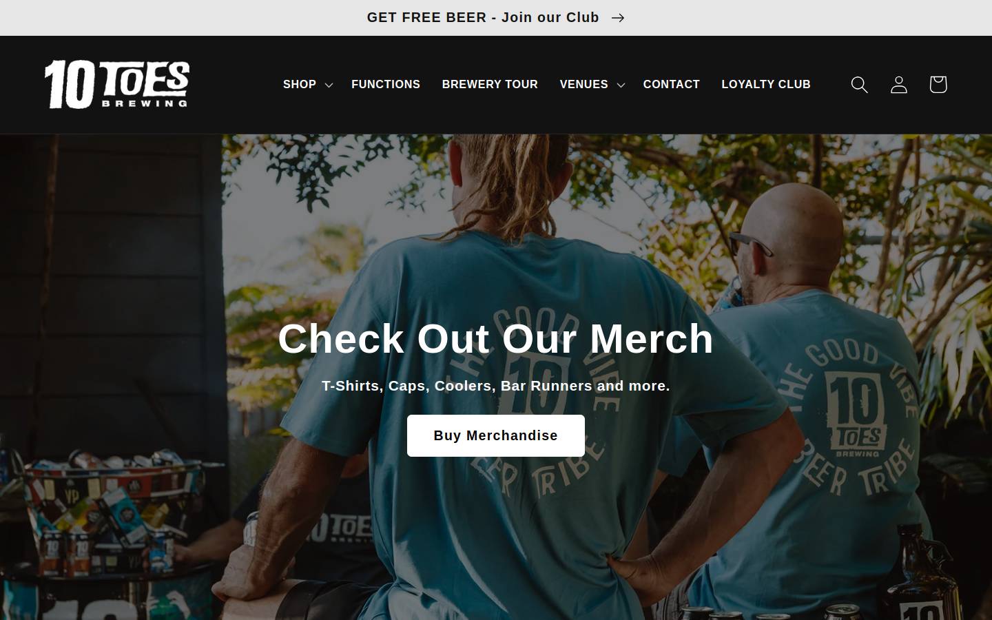10toes.beer homepage screenshot