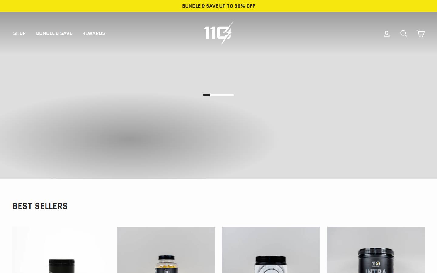 110supps.com homepage screenshot