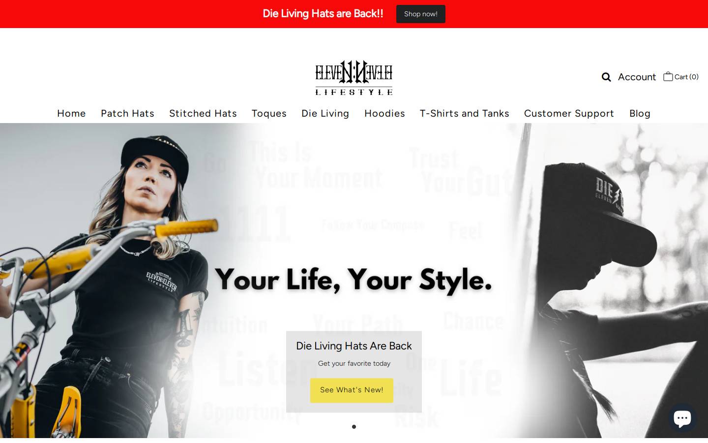 1111apparel.com homepage screenshot
