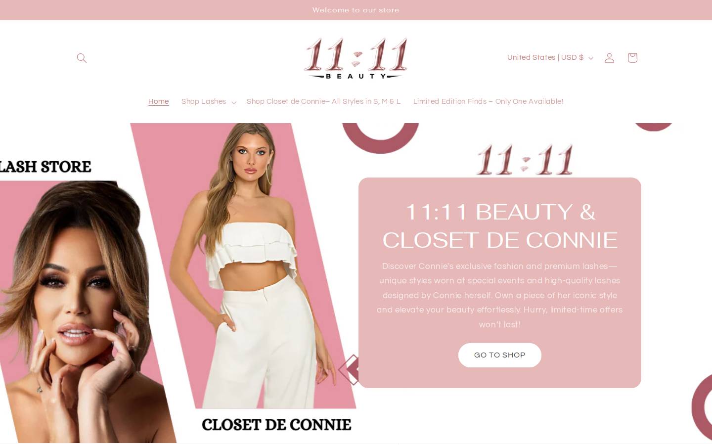 1111beautyshop.com homepage screenshot