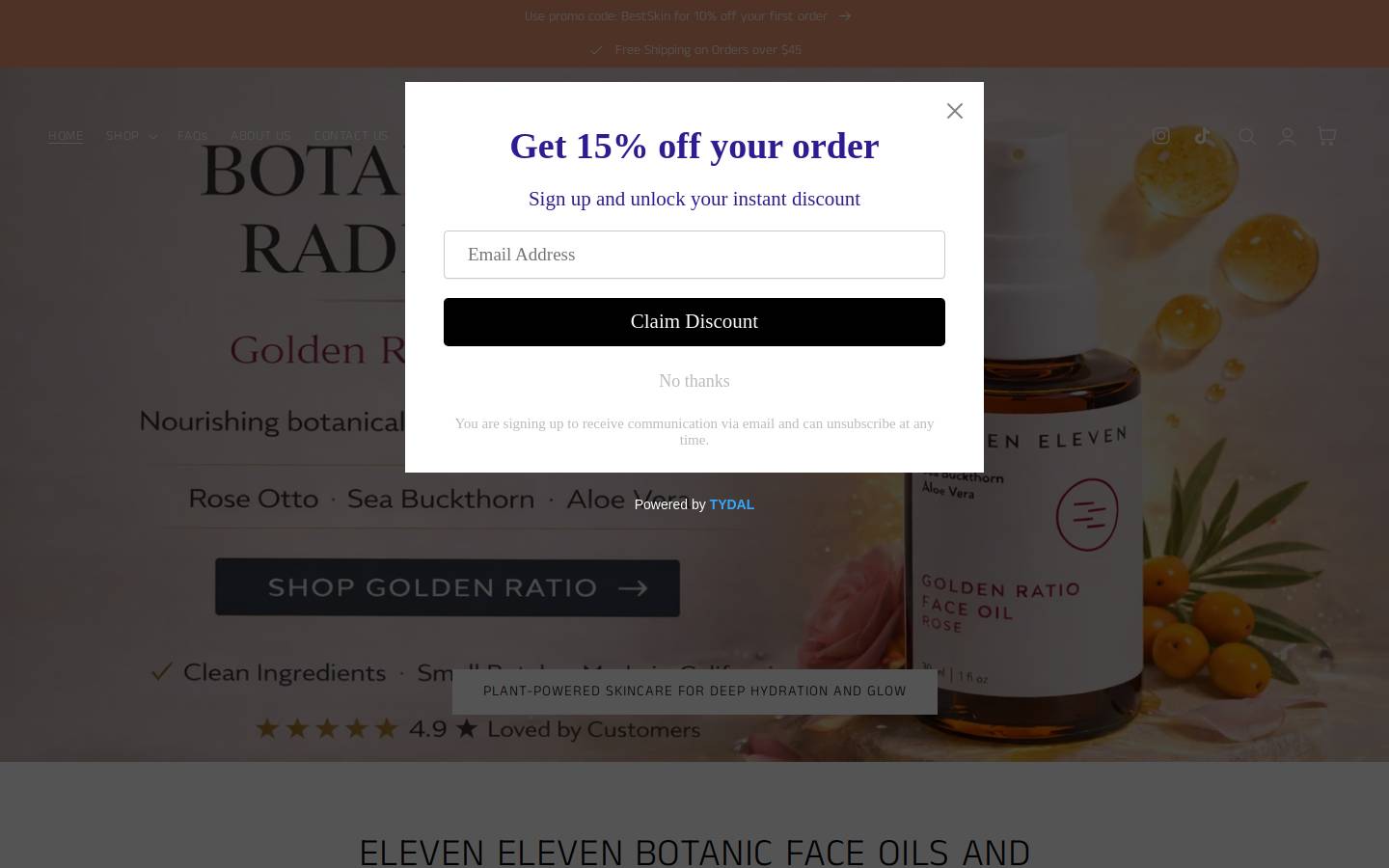 1111botanic.com homepage screenshot