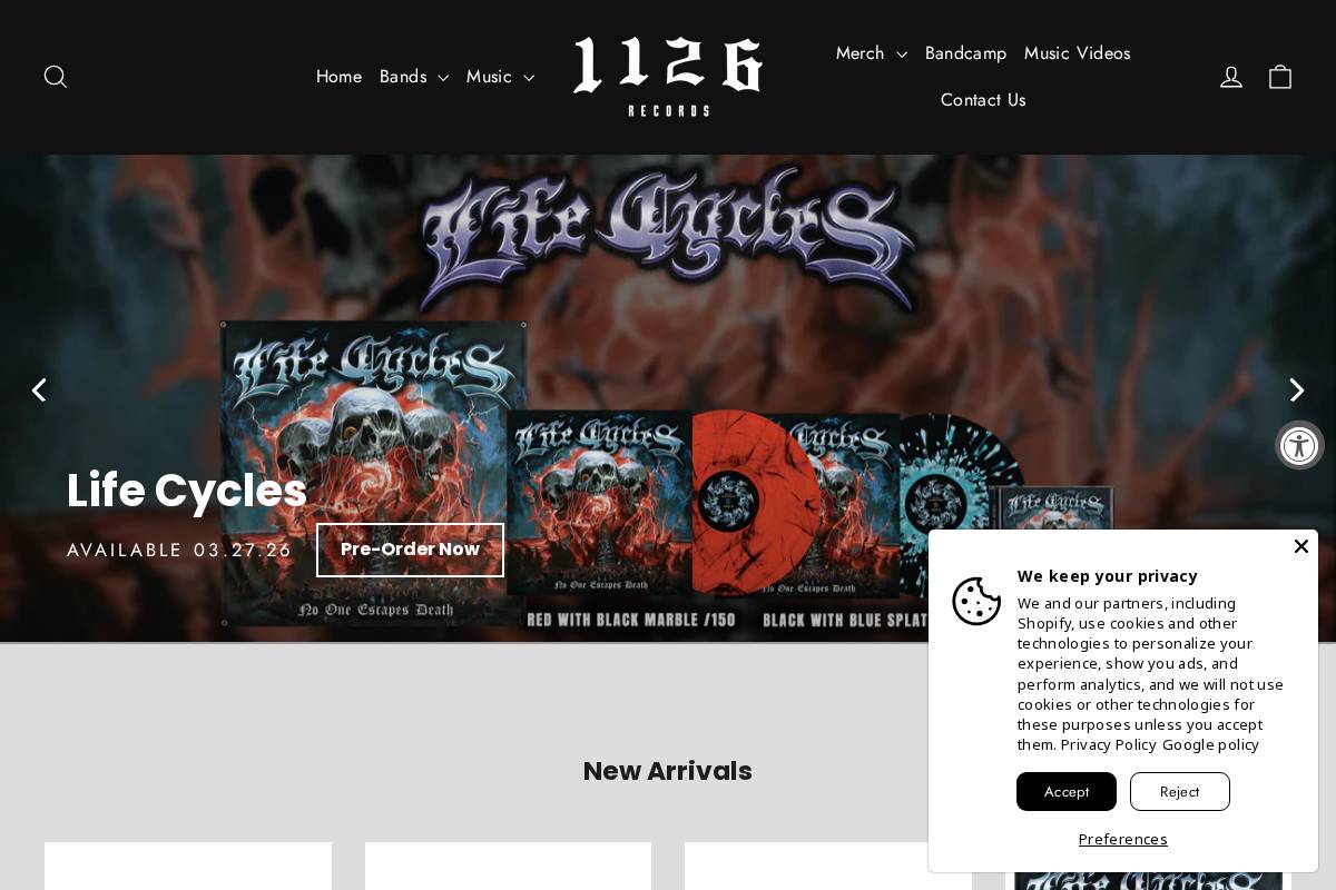 1126records.com homepage screenshot
