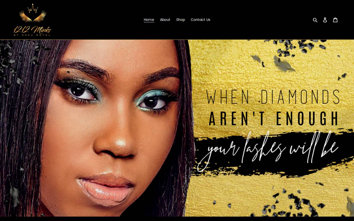 1212minks.com homepage screenshot